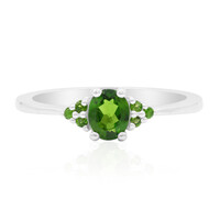 Anello in argento con Diopside Russo