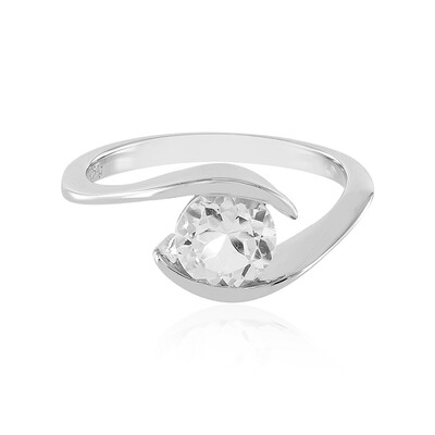 Anello in argento con Topazio Bianco