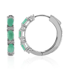 Orecchini in argento con Smeraldo Brasiliano
