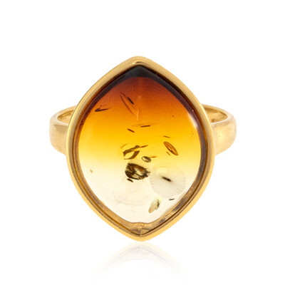 Anello in argento con Ambra Baltica (dagen)