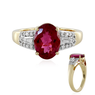 Anello in oro con Rubellite Cruzeiro AAA (D'vyere)