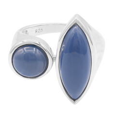 Anello in argento con Opale Blu
