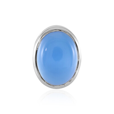 Ciondolo in argento con Calcedonio Blu (MONOSONO COLLECTION)