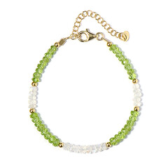 Bracciale in argento con Pietra di Luna Arcobaleno