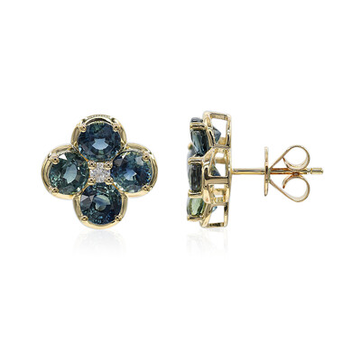 Orecchini in oro con Zaffiro Petrolio (CIRARI)