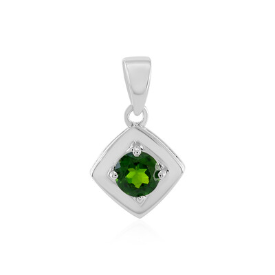 Ciondolo in argento con Diopside Russo