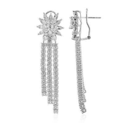 Orecchini in argento con Topazio Bianco