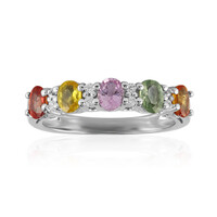 Anello in argento con Zaffiro Fancy