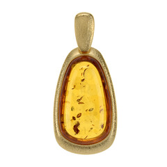 Ciondolo in argento con Ambra Baltica Cognac