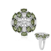 Anello in argento con Moldavite