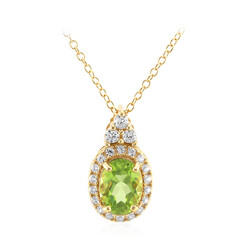 Collana in argento con Peridoto della Birmania