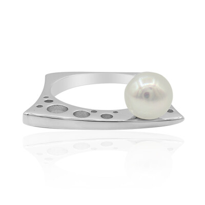 Anello in argento con Perla di Acqua Dolce (TPC)