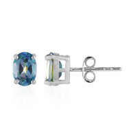 Orecchini in argento con Topazio Mistico Blu Colomba