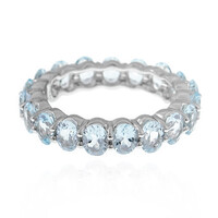 Anello in argento con Topazio Blu Cielo
