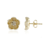 Orecchini in argento con Diamante Champagne I2