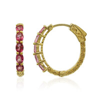 Orecchini in argento con Topazio Rosa