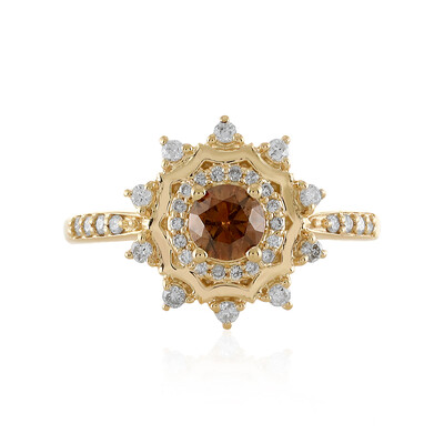 Anello in oro con Diamante Champagne I3 (de Melo)