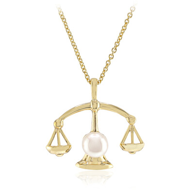 Collana in argento con Perla d'Acqua Dolce Bianca