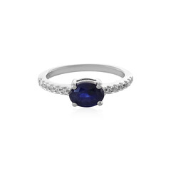 Anello in argento con Zaffiro Blu del Madagascar