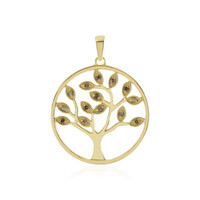 Ciondolo in argento con Diamante Cioccolato I3