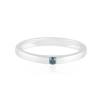 Anello in argento con Diamante Blu I3
