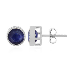 Orecchini in argento con Zaffiro Blu del Madagascar