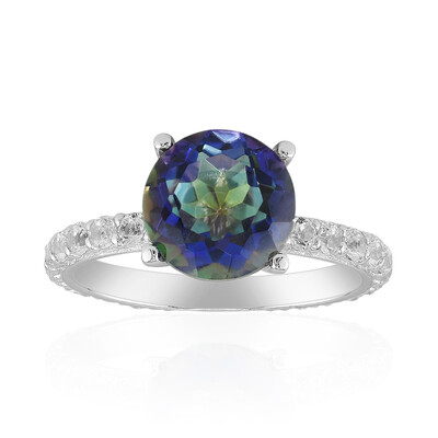 Anello in argento con Quarzo Mistico Blu
