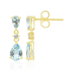 Orecchini in oro con Topazio Blu Cielo
