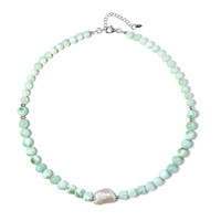 Collana in argento con Perla d'Acqua Dolce Bianca