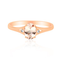 Anello in oro con Morganite AAA
