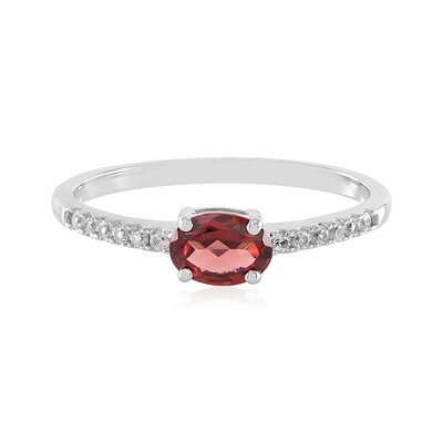 Anello in argento con Granato Mozambico