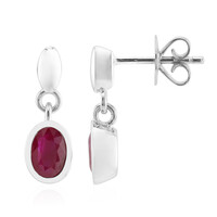 Orecchini in argento con Rubino della Birmania (Pallanova)