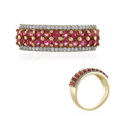 Anello in oro con Tormalina Rosa (Adela Gold)