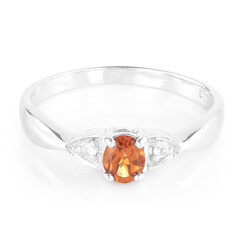 Anello in argento con Granato Essonite