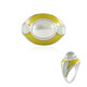 Anello in argento con Pietra di Luna Verde (Adela Silber)