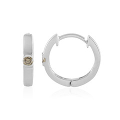 Orecchini in argento con Diamante Champagne I3