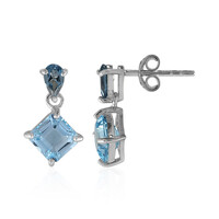 Orecchini in argento con Topazio Blu Cielo