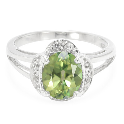 Anello in argento con Topazio Kiwi