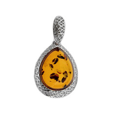 Ciondolo in argento con Ambra Baltica