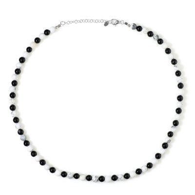 Collana in argento con Onice Nero