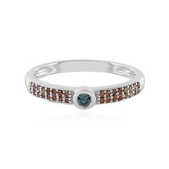 Anello in argento con Diamante Blu I4