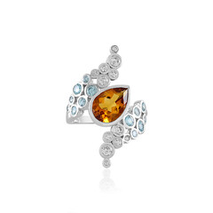 Anello in argento con Citrino Madeira (de Melo)