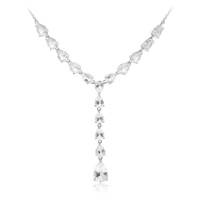 Collana in argento con Topazio Bianco