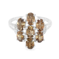 Anello in argento con Zircone Cannella