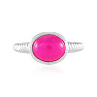 Anello in argento con Calcedonio Lampone