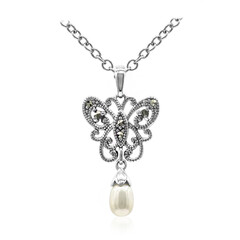 Collana in argento con Perla di Acqua Dolce