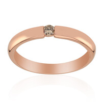 Anello in argento con Diamante Rose de France SI1 di Argyle