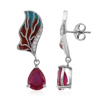 Orecchini in argento con Rubino Bemainty (SAELOCANA)
