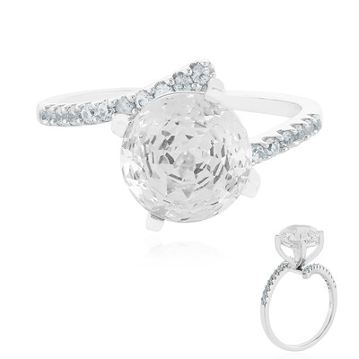 Anello in oro con Topazio Bianco Reale (PHANTASIA)