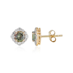 Orecchini in oro con Tanzanite Verde